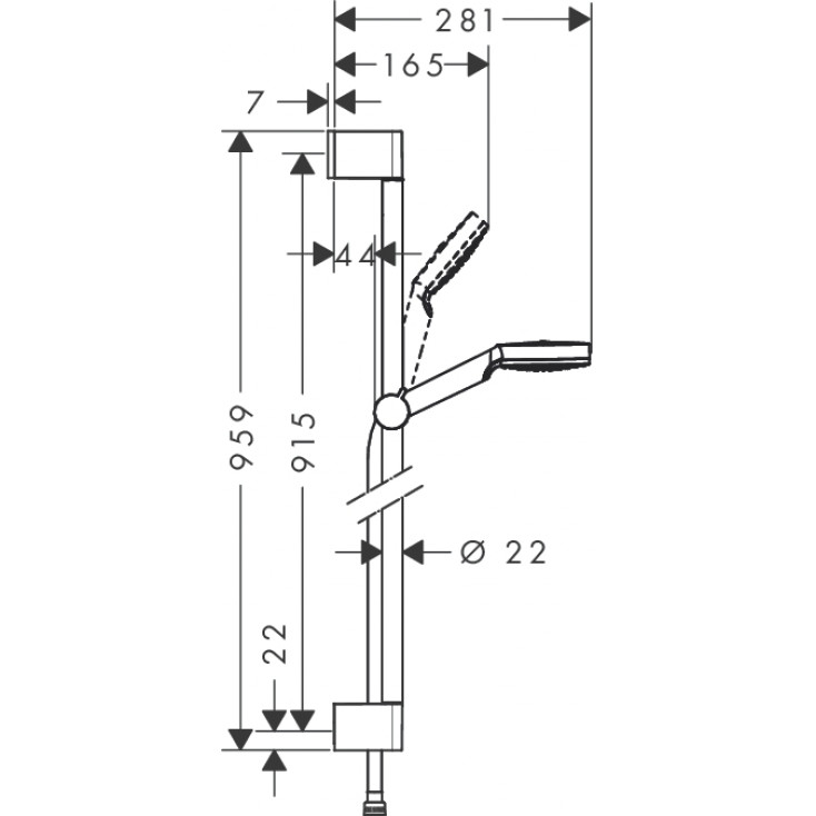 Душевой гарнитур 900, хром Hansgrohe Crometta 26537400
