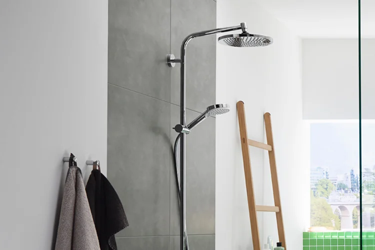 Душевая система, без смесителя, хром Hansgrohe Crometta Showerpipe EcoSmart Reno 27270000