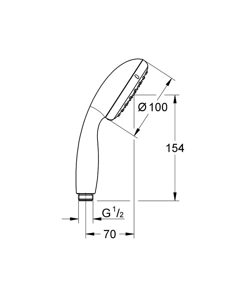 Душевой гарнитур, черный матовый Grohe Vitalio Start 279482430