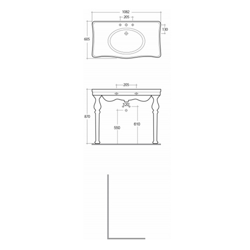 Ножка для раковины Deluxe Rak Ceramics AL0102AWHA