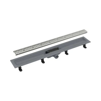 Трап линейный для душа, с порогами для перфорированной решетки Alcaplast Simple APZ10-950M