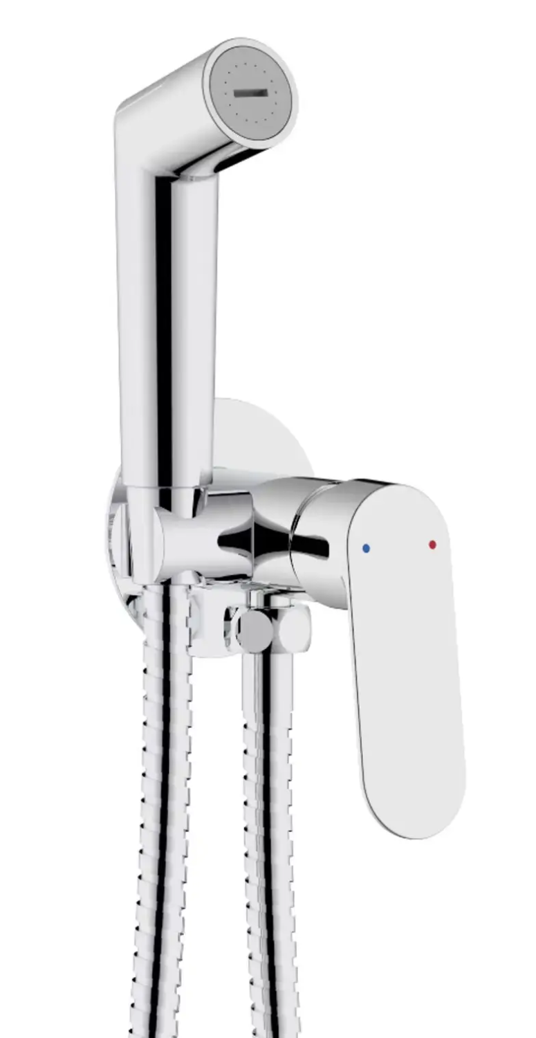 Гигиенический душ со смесителем, встраиваемый, хром VODA Shore SHR01