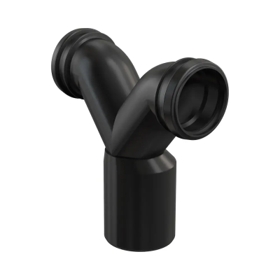 Двойное колено 90° с защитными затворами Alcaplast M909