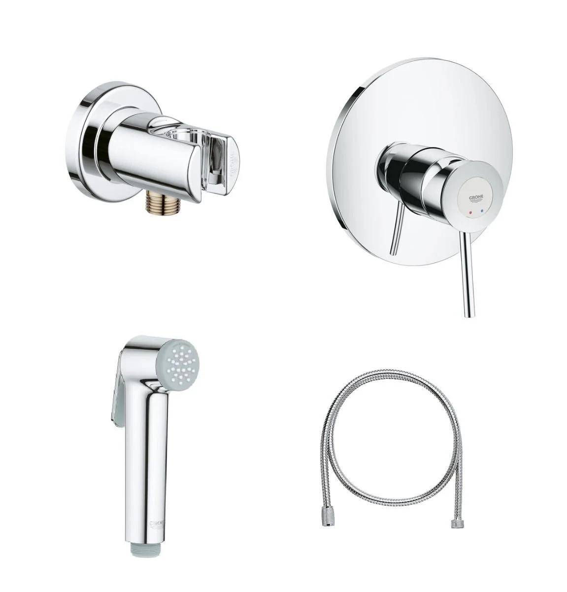 Смесители с гигиеническим душем Grohe Bauclassic 124434