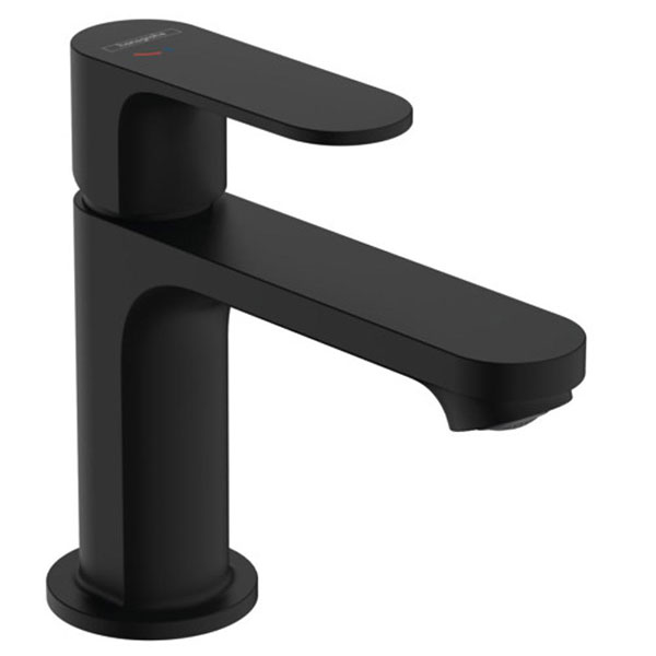 Смеситель для раковины 80, с донным клапаном, черный Hansgrohe Rebris S CoolStart 72513670