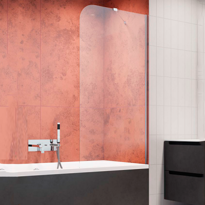 Шторка для ванны, 800х1500, с пристенным профилем, левая, хром Radaway Torrenta 1201101-101L