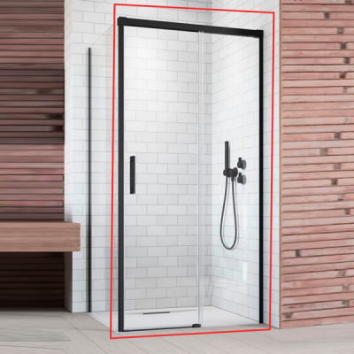 387042-54-01L  IDEA Black  KDJ 120 Душевая дверь левая в нишу 1200*2005