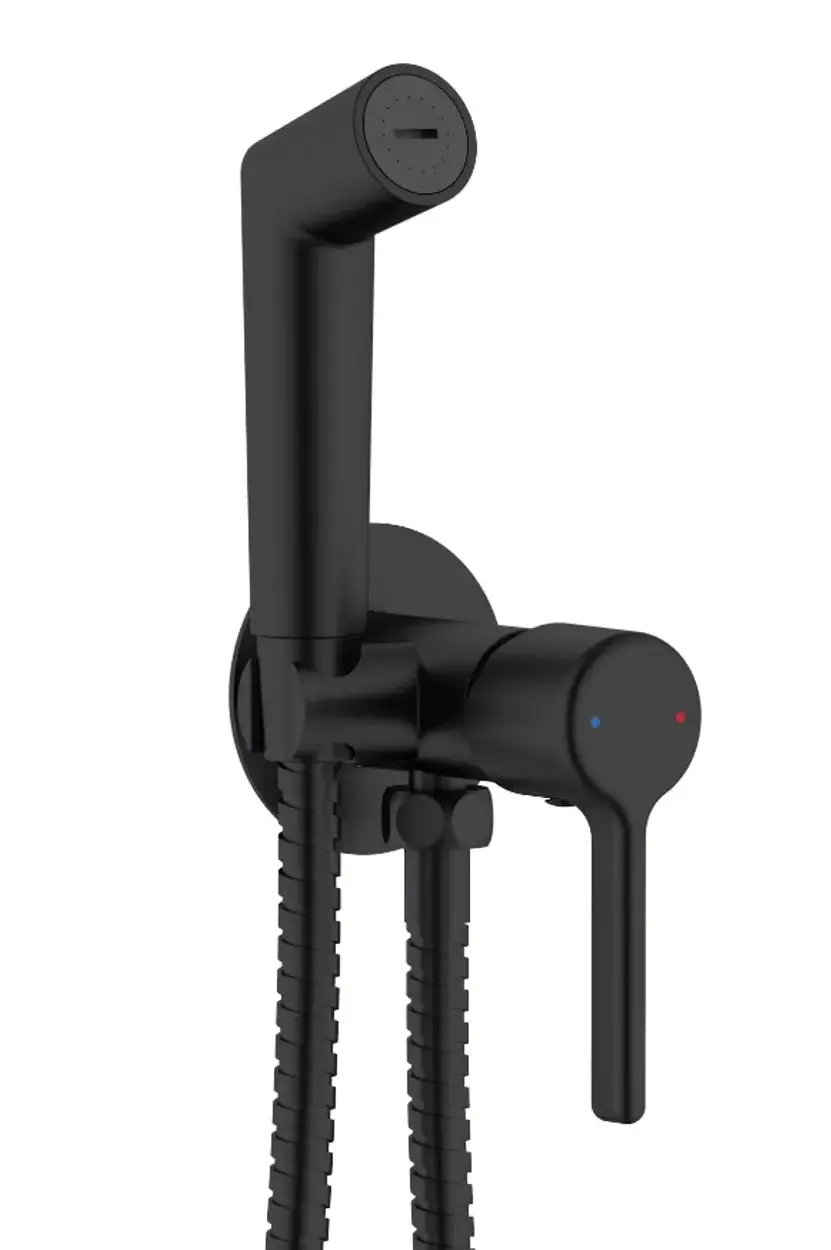 Гигиенический душ со смесителем, встраиваемый, черный VODA Column CLM01B