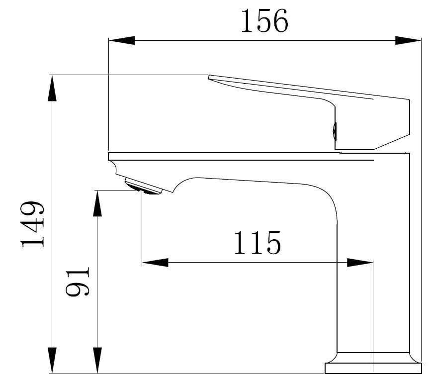 Смеситель для раковины, черный VODA Shore Black SHR26MB