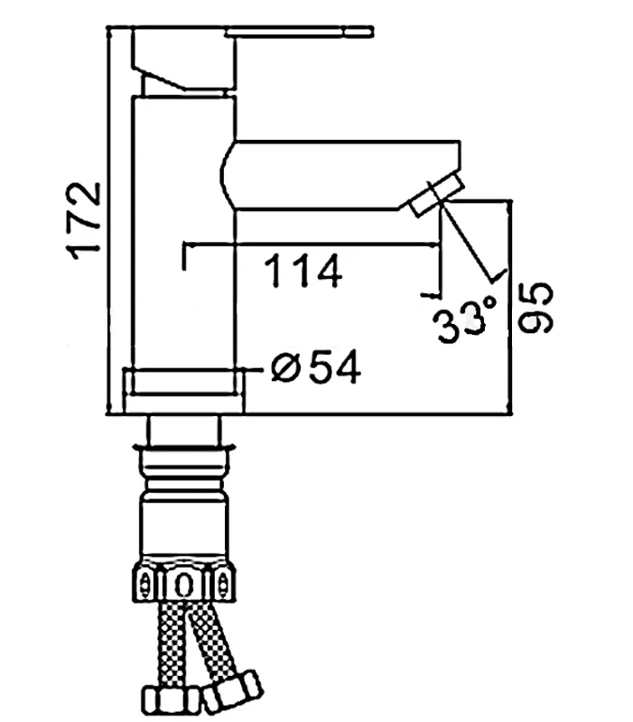 Смеситель для раковины, нерж.сталь ESKO Orlando OL26