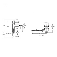 Смеситель для биде, черный Jacob Delafon Odeon Rive Gauche E21033-BL-BL