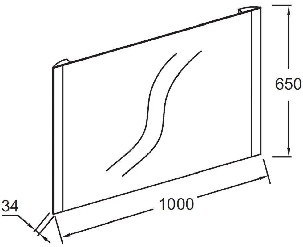 Зеркало 100, с подсветкой Jacob Delafon Replique EB1474-NF