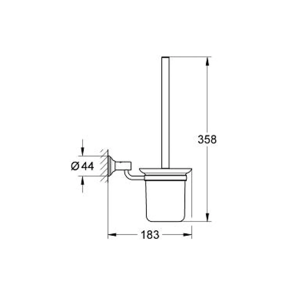 Туалетный ершик, комплект, хром Grohe Essentials Authentic 40658000