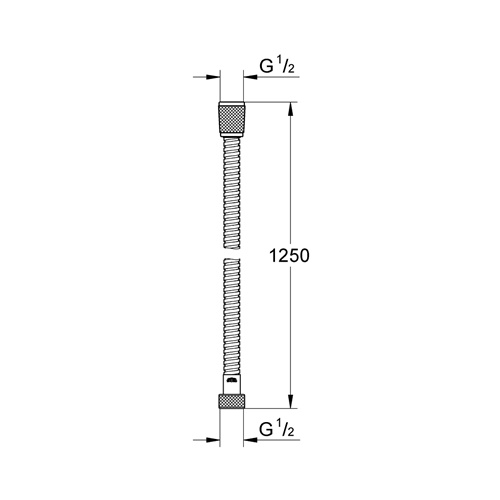 Шланг для душа 1250, хром Grohe Relexaflex Metal Longlife 28142000