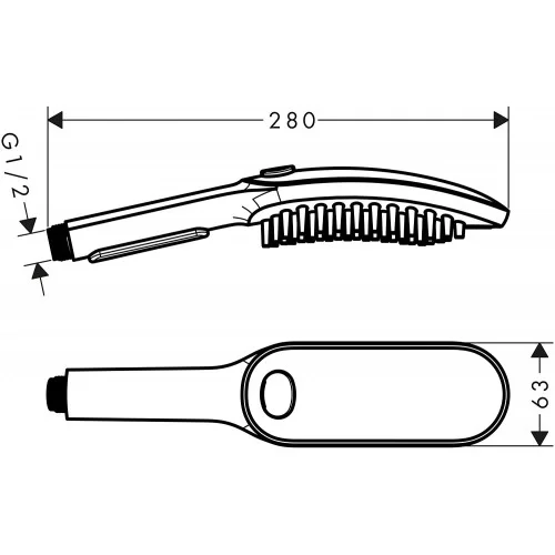 Ручной душ, голубой Hansgrohe DogShower 26640540