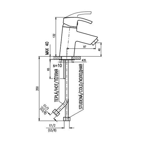 R126.5 RIO Смеситель для раковины