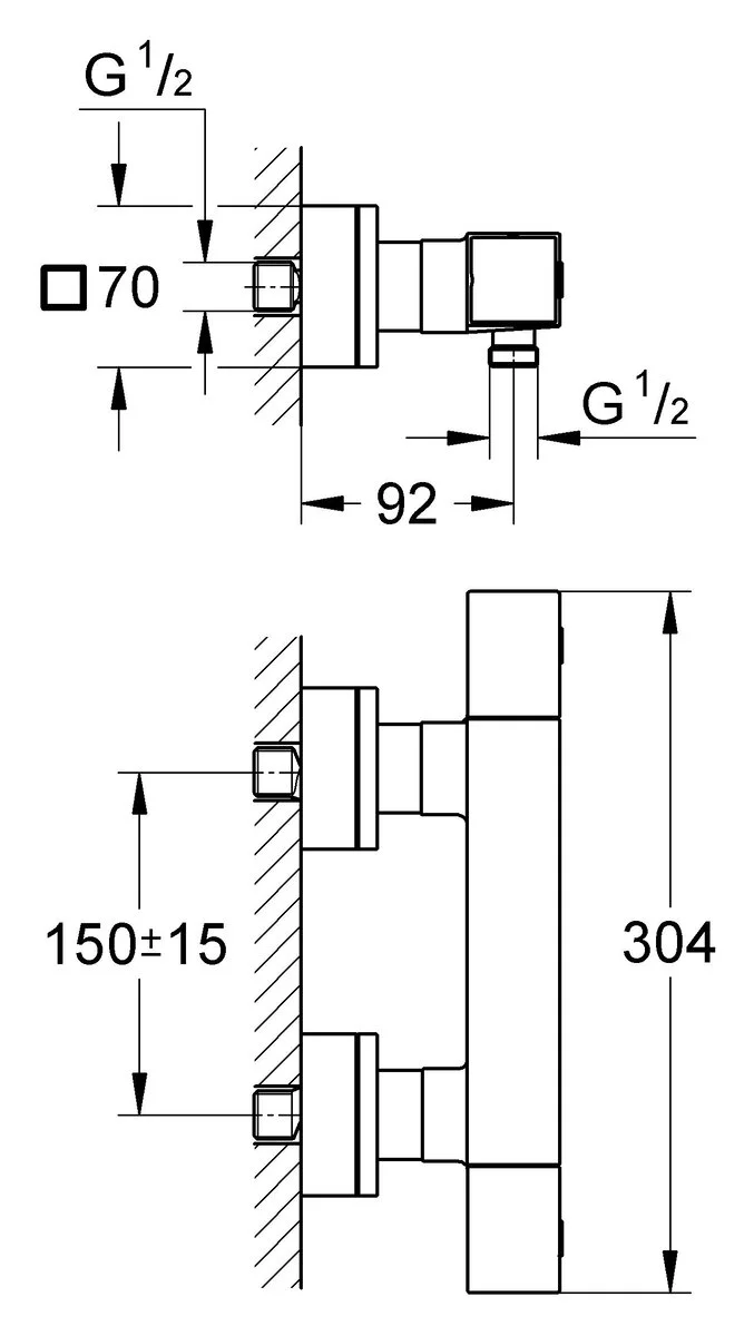 Термостат для душа Grohe Grohtherm Cube 34488000