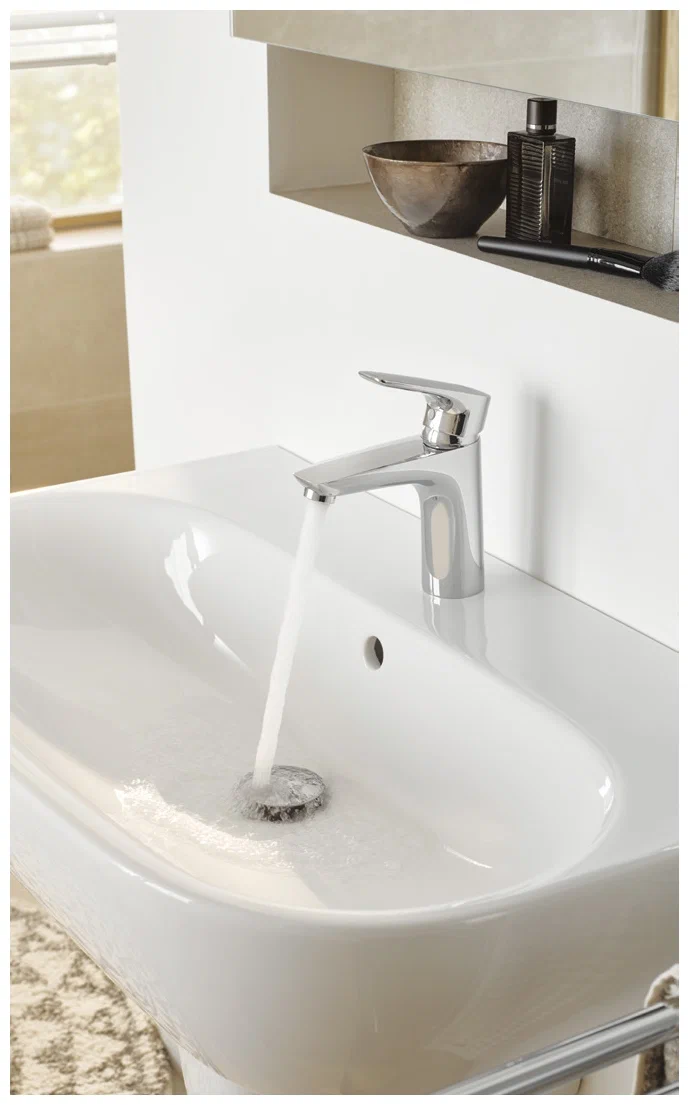 Смеситель для раковины 100, хром Kludi Pure&Solid 342920575