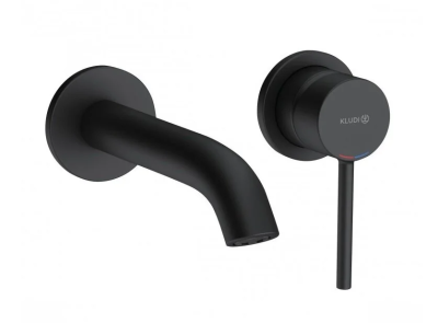 Смеситель для раковины, на 2 отверстия, черный Kludi Bozz 382443976