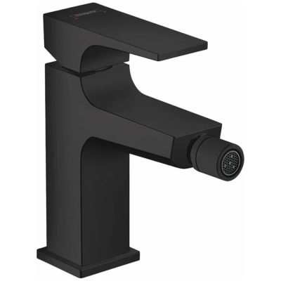 Смеситель для биде с донным клапаном, черный Hansgrohe Metropol 32520670