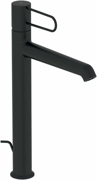Смеситель для раковины с донным клапаном, черный Jacob Delafon Odeon Rive Gauche E21030-BL-BL