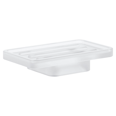 40806000 Selection Cube Soap dish Мыльница стеклянная без держателя, белая