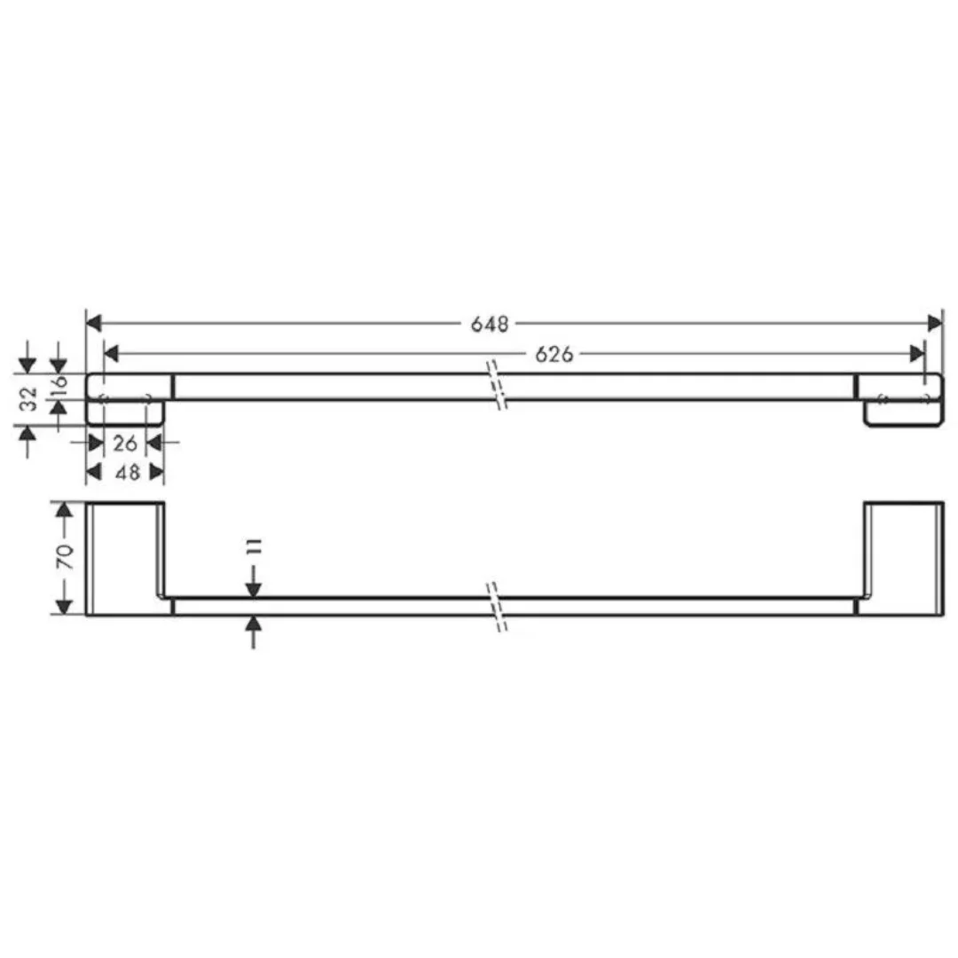Держатель для полотенца, золото Hansgrohe AddStoris 41747990