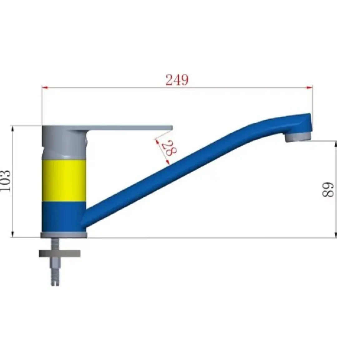 Смеситель для кухни, хром ESKO Lagos LG 05