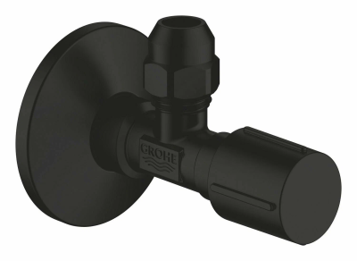 Вентиль угловой 1/2x3/8 для подключения смесителей, черный Grohe QuickFix 220732430