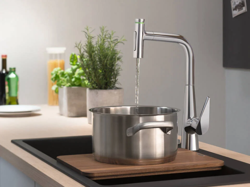 Мойка S51, композитная, с крылом, 510х1050, черный гранит Hansgrohe 43314170