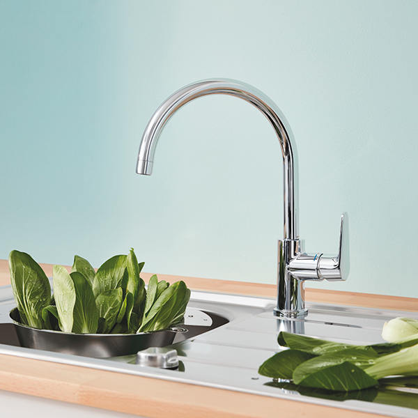 Смеситель для кухни, высокий излив, хром Grohe BauCurve 31231001