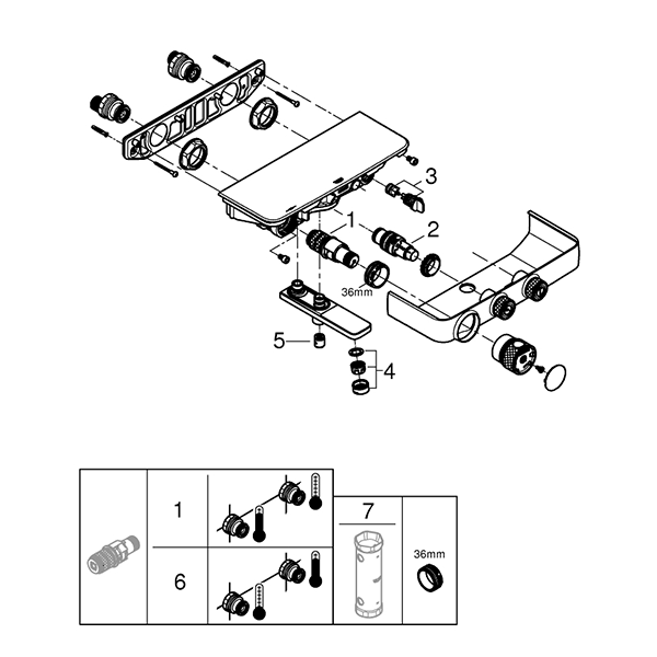 Термостат для ванны, хром Grohe Grohtherm SmartControl 34718000