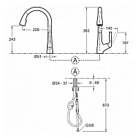 Смеситель для кухни, хром Jacob Delafon Malleco E562-CP