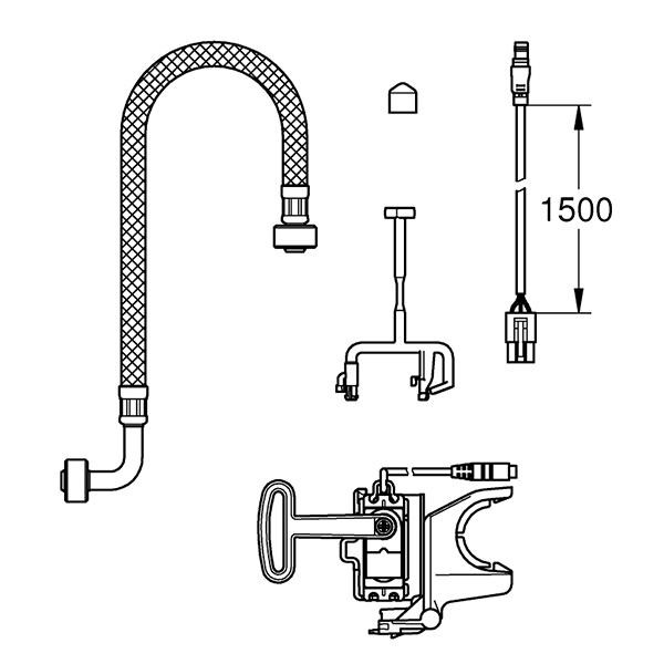 46944000 Sensia Arena Установочный комплект для автоматического смыва