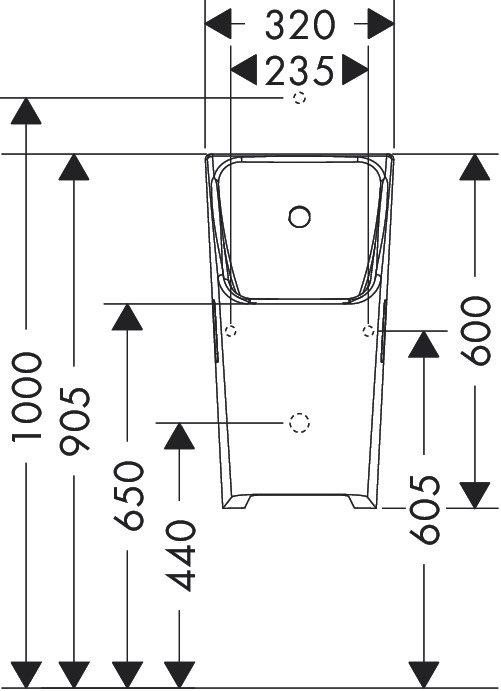Писсуар подвесной, белый Hansgrohe EluPura Q 60128450