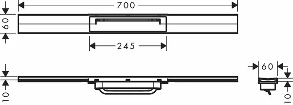 Внешняя часть линейного трапа 700, бронза Hansgrohe RainDrain Flex 56043140