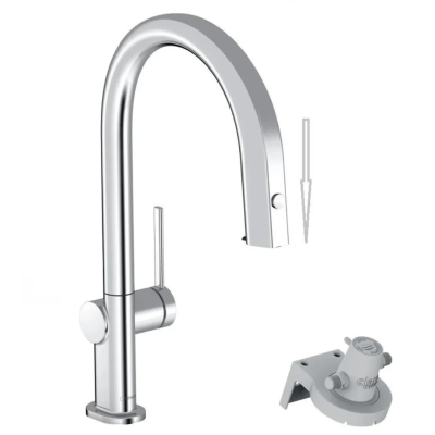 Смеситель для кухни, вытяжной излив, подключение к фильтру, хром Hansgrohe Aqittura M91 76826000