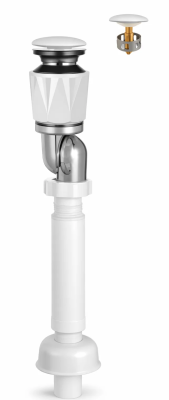 Сифон для раковины с сухим затвором и белым керамическим донным клапаном, белый Baoleelai BLL-1131