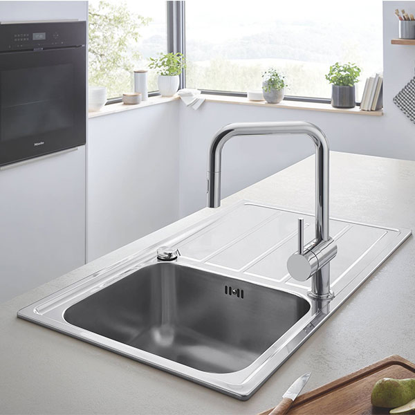 Смеситель для кухни, выдвижной излив, хром Grohe Minta 32322002