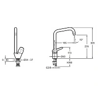 Смеситель для кухни, хром Jacob Delafon Brive E75770-CP
