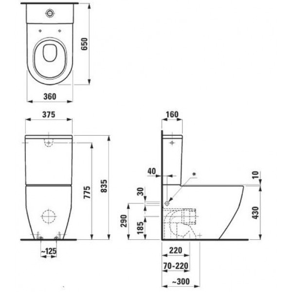 Унитаз напольный Laufen Pro 8259520000001