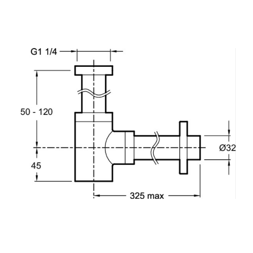 Сифон для раковины, хром Jacob Delafon E78297-CP