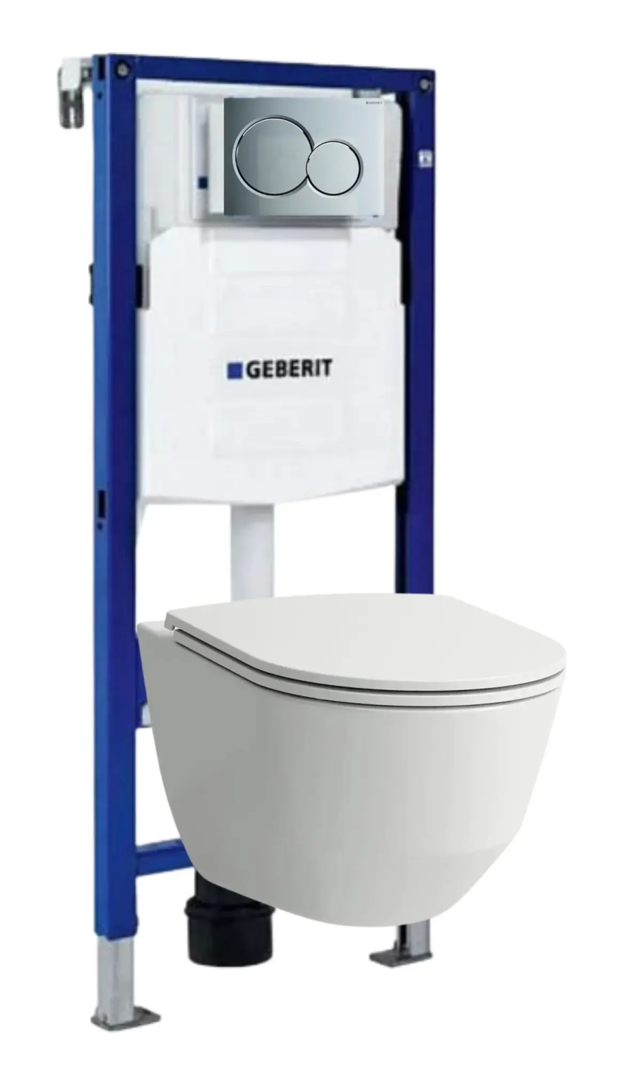 Комплект 6в1: Инсталляция Geberit с панелью смыва, унитаз Laufen Pro с крышкой-сиденьем K23030302