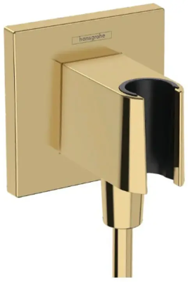 Подключение для душевого шланга с держателем для душа, золото Hansgrohe Fixfit Porter E 26889990