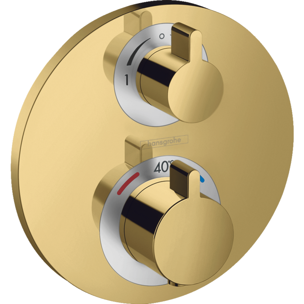 Термостат для душа, внешняя часть, золото Hansgrohe Ecostat S 15758990