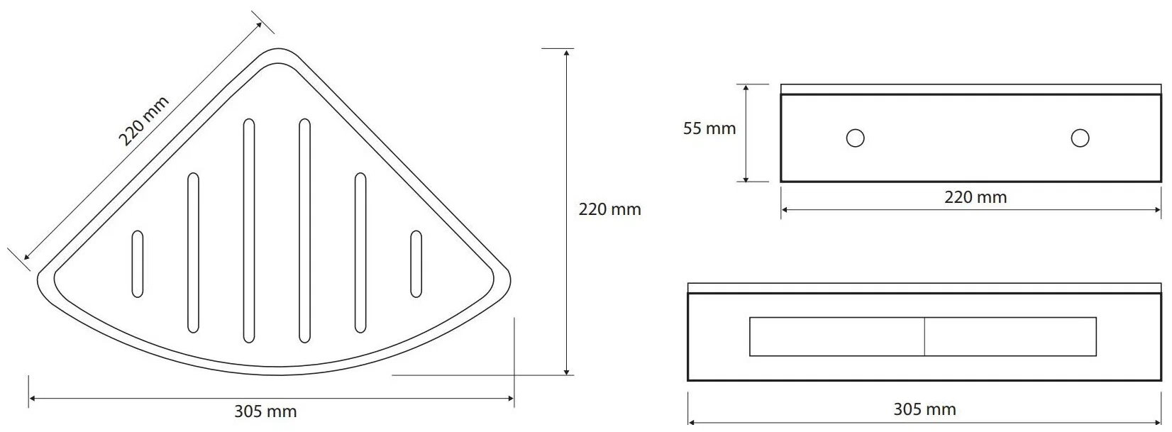 Полочка для душа, угловая Bemeta Cytro 146208016