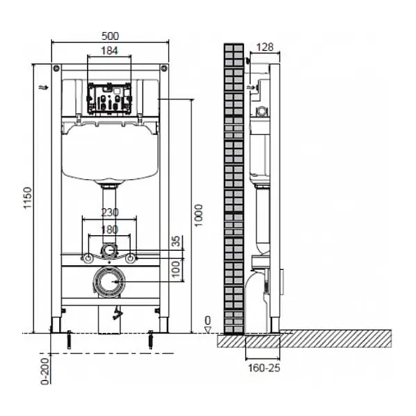 Комплект 3в1: Инсталляция, унитаз с сиденьем Jacob Delafon Struktura K23110901