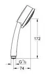 Ручной душ, хром Grohe BauClassic 27397000