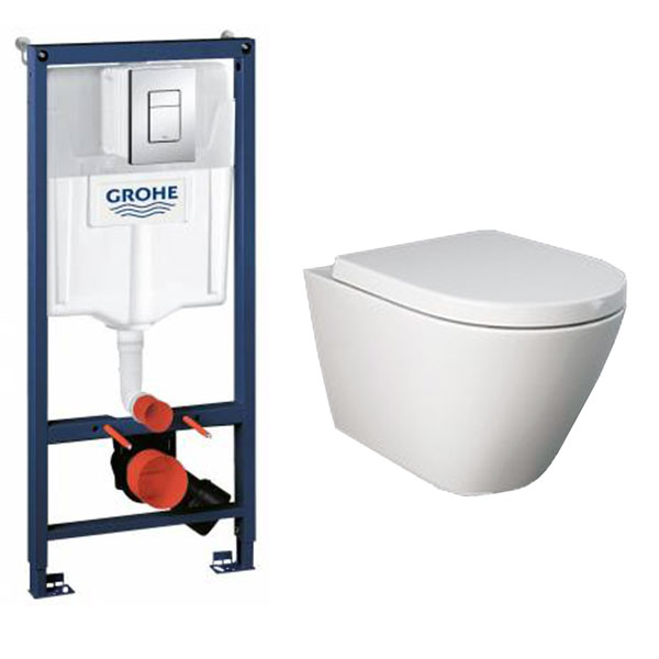 Комплект 4в1: Инсталляция с панелью смыва, унитаз c сиденьем Resort K22030302