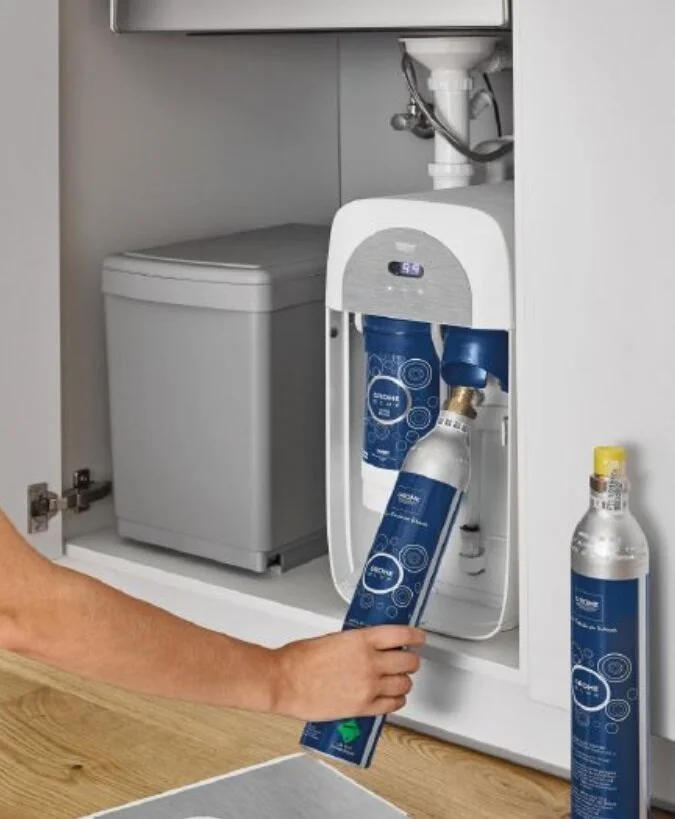 Смеситель для кухни с системой фильтрации, охлаждения,газир-ния, суперсталь Grohe Blue Home 31455DC1